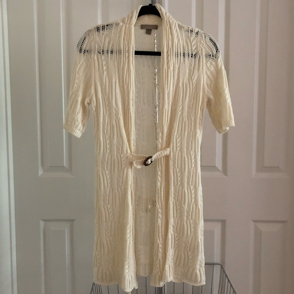 Off White Crochet One A Cardigan/Sweater